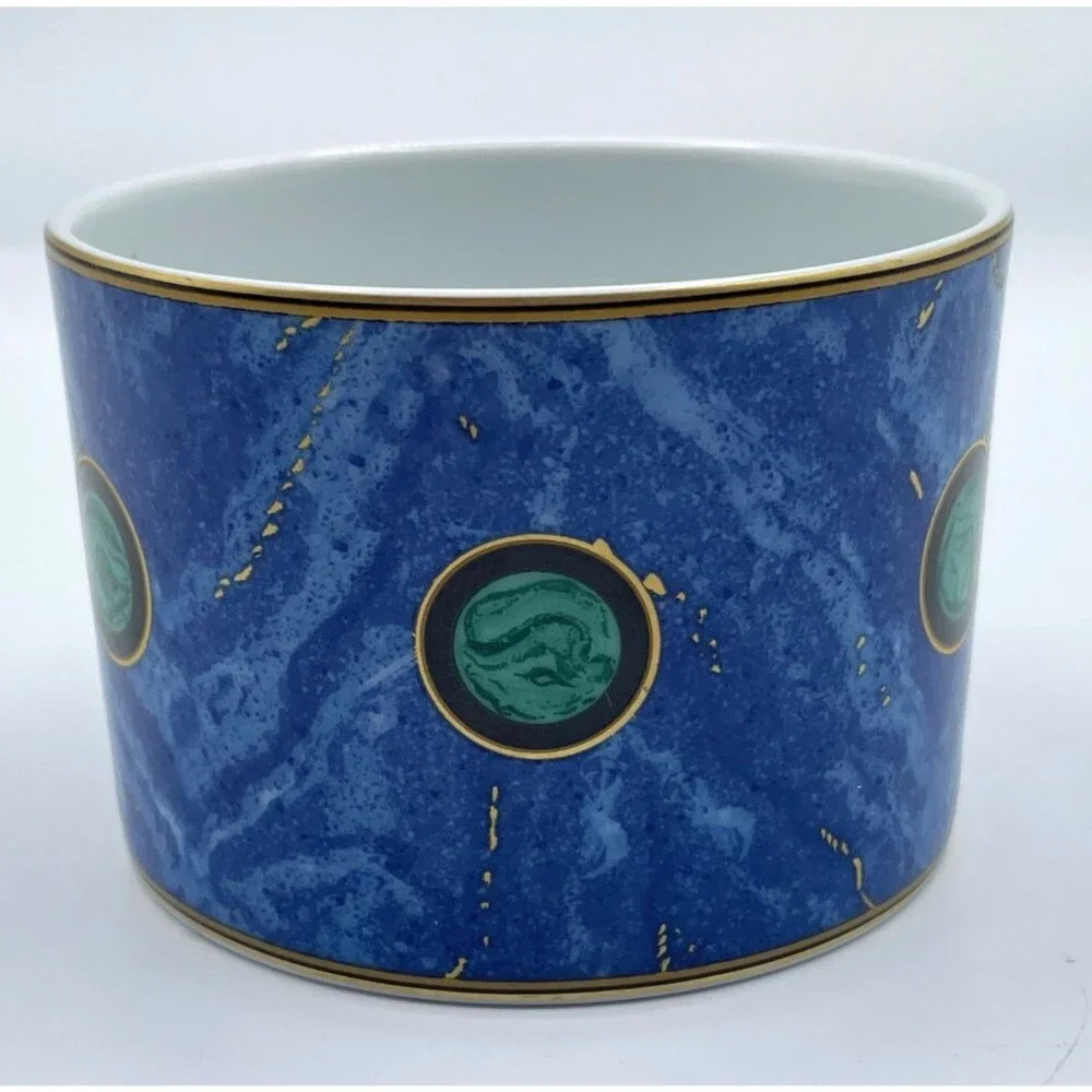 Stunning Mottahedeh Lapis Blue Tea Cup Porcelain Tony Duquette Portugal RARE